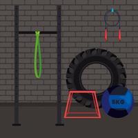 crossfit gym plats vektor