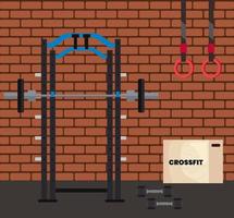 crossfit gym scen vektor