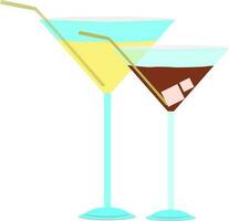 platt illustration av cocktails. vektor