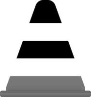 vektor platt tecken eller symbol av en trafik kon.