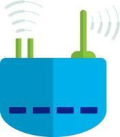 blå och grön wiFi router. vektor
