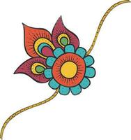 illustration av färgrik blommig rakhi för Raksha bandhan. vektor