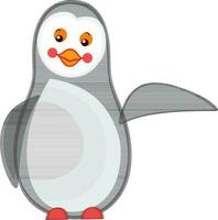 süß Baby Pinguin Karikatur winken isoliert. vektor