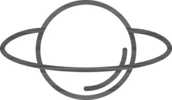 eben Stil Planet Symbol. vektor