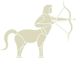 illustration av sagittarius archer i zodiaken tecken. vektor