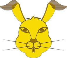 Hase Kopf Symbol zum Chinesisch Tierkreis im Farbe und Schlaganfall. vektor