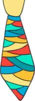 platt illustration av färgrik slips. vektor