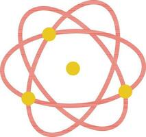 atomar Struktur im Orange und Gelb Farbe. vektor