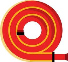 ikon av brand slang i röd och gul Färg. vektor