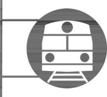 platt illustration av en tåg. vektor