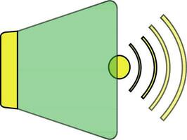 Lautsprecher im Grün und Gelb Farbe. vektor