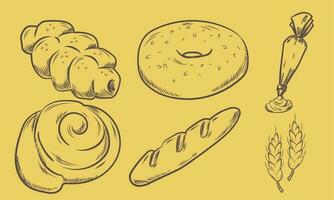 Bäckerei Hintergrund Vektor Illustration