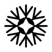 Schneeflocke Glyphe Symbol Design vektor