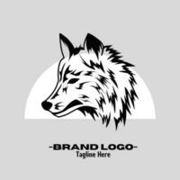 Wolf Logo Vektor Design Illustration, Marke Identität Emblem
