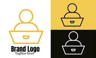 internet logotyp vektor design illustration, varumärke identitet emblem