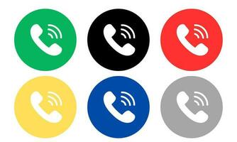 Telefon Logo einstellen Vektor Design Illustration, Symbol einstellen Design