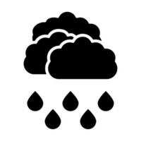 regnerisch Glyphe Symbol Design vektor