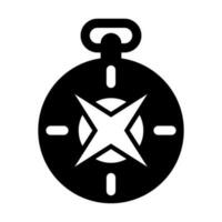 Kompass Glyphe Symbol Design vektor