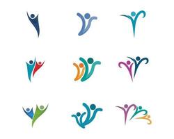 Community People Care Logo und Symbolvorlage vektor