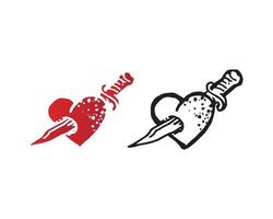 kärlek logotyp och alla hjärtans dag symboler vektor mall ikoner app