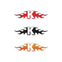 k Buchstabe k Logo Design und Vektor