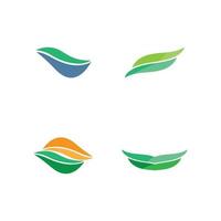 trädblad vektor logo design grön av naturen gå grön växt logo design för företag
