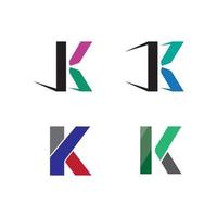 k bokstav k logo design och vektor