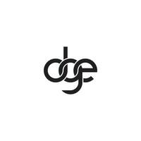 brev dge monogram logotyp design vektor