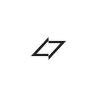 dynamisk l7 logotyp design enkel och modern vektor