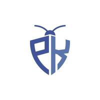 Briefe pk Pest Steuerung Logo vektor