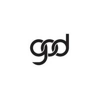 Briefe Gott Monogramm Logo Design vektor