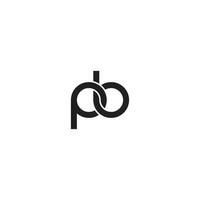 brev pb monogram logotyp design vektor