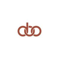 brev doo monogram logotyp design vektor