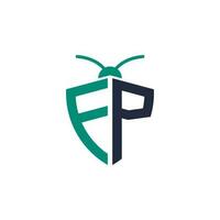 Briefe fp Pest Steuerung Logo vektor