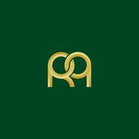 luxuriös golden Briefe rq Logo Design vektor