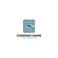 elegant kariert Briefe ccsa Monogramm Logo Design Vektor