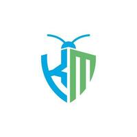 Briefe km Pest Steuerung Logo vektor