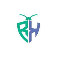 Briefe rx Pest Steuerung Logo vektor