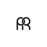 Briefe pr Monogramm Logo Design vektor