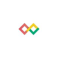 enkel och färgrik oändlighet logotyp design vektor
