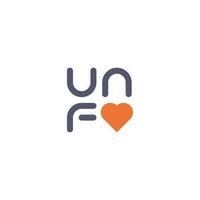 Initialen Briefe unf Liebe Logo vektor