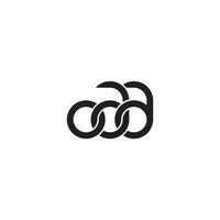 brev oaa monogram logotyp design vektor