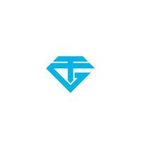 Briefe tg oder gt Diamant minimal einfach modern Logo Design Vektor