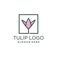 Tulpe Logo Design Element Vektor mit modern Konzept