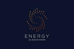 energi logotyp design med kreativ abstrakt aning vektor