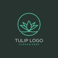 tulpan logotyp design element vektor med modern begrepp