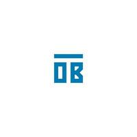 Briefe tob obt Platz Logo minimal einfach modern vektor