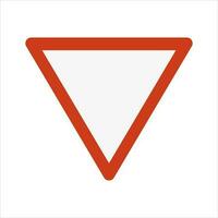 rot Dreieck Warnung Straße Zeichen isoliert Vektor