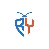 Briefe ry Pest Steuerung Logo vektor