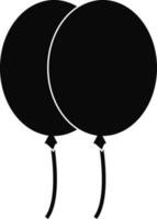 schwarz Ballon auf Weiß Hintergrund. vektor